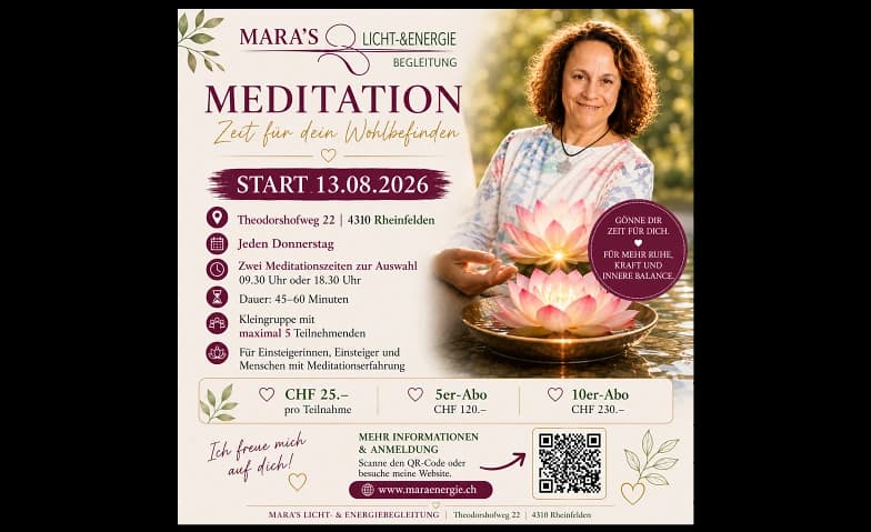Geführte Meditation in Rheinfelden - ab 13.08.2026